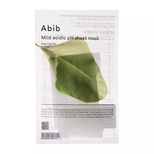 Abib - Mild Acidic pH Sheet Mask Heartleaf Fit - Jemná zklidňující plátýnková maska - 30 ml