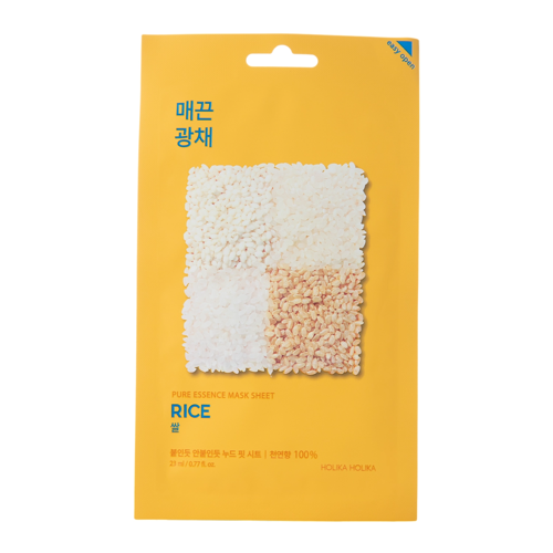 Holika Holika - Pure Essence Mask Sheet - Rice - Plátýnková maska s rýžovým extraktem - 23 ml