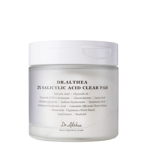 Dr. Althea - 2% Salicylic Acid Clear Pad - Čisticí tamponky s 2% kyselinou salicylovou - 65ks
