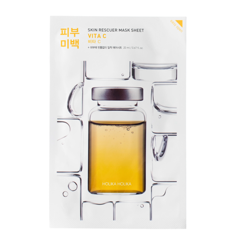 Holika Holika - Skin Rescuer Mask Sheet - Vita C - Rozjasňující plátýnková maska s vitamínem C - 20 ml
